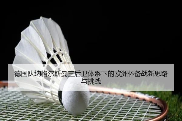德国队纳格尔斯曼三后卫体系下的欧洲杯备战新思路与挑战
